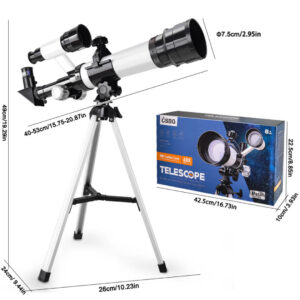 MOON Telescope White Black Metal Elements
