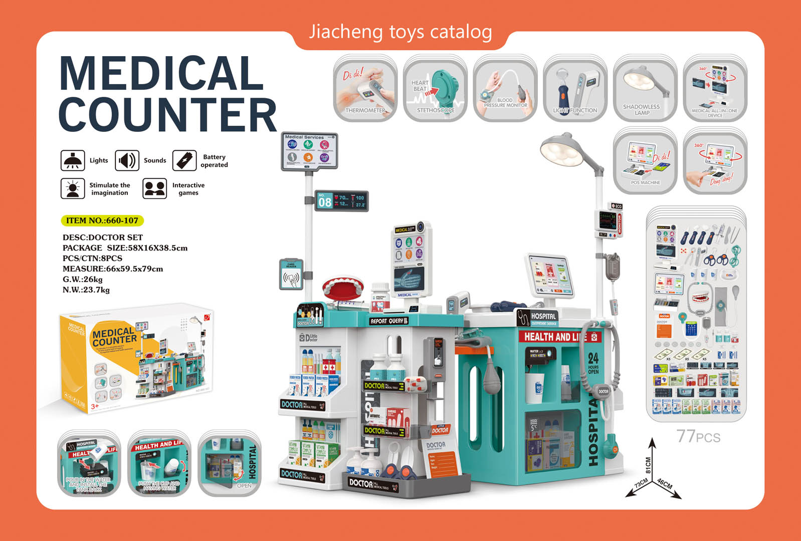 MEGA Little Doctor Set Blue 77el.