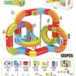 Magnetic Coloured Railway 135el.