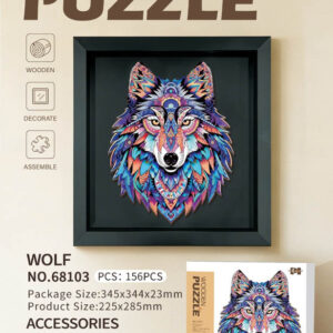 Wooden Jigsaw Puzzle Set 156el. Wolf