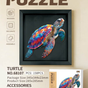Wooden Jigsaw Puzzle Set 158el. Turtle