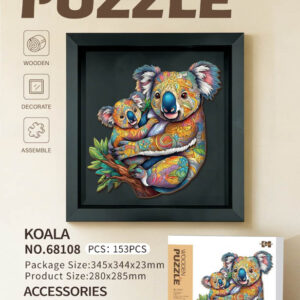 Wooden Jigsaw Puzzle Set 153el. Koala