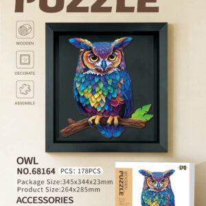 Wooden Jigsaw Puzzle Set 178el. Owl