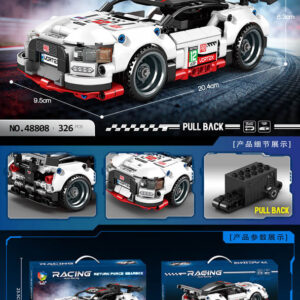 Sports car set White Black 326el.
