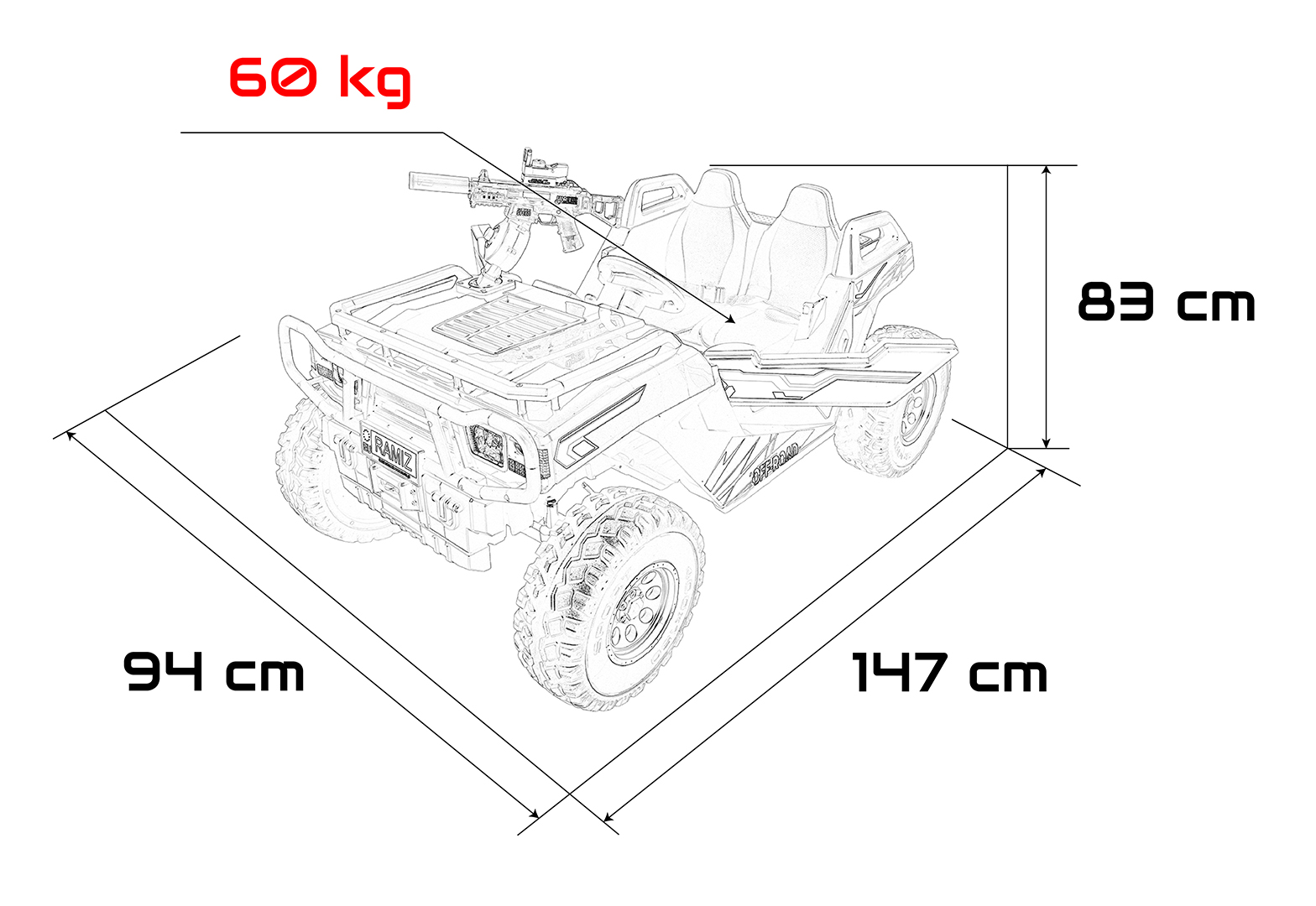 Buggy PROSPECTOR 4x4 STRONG Red