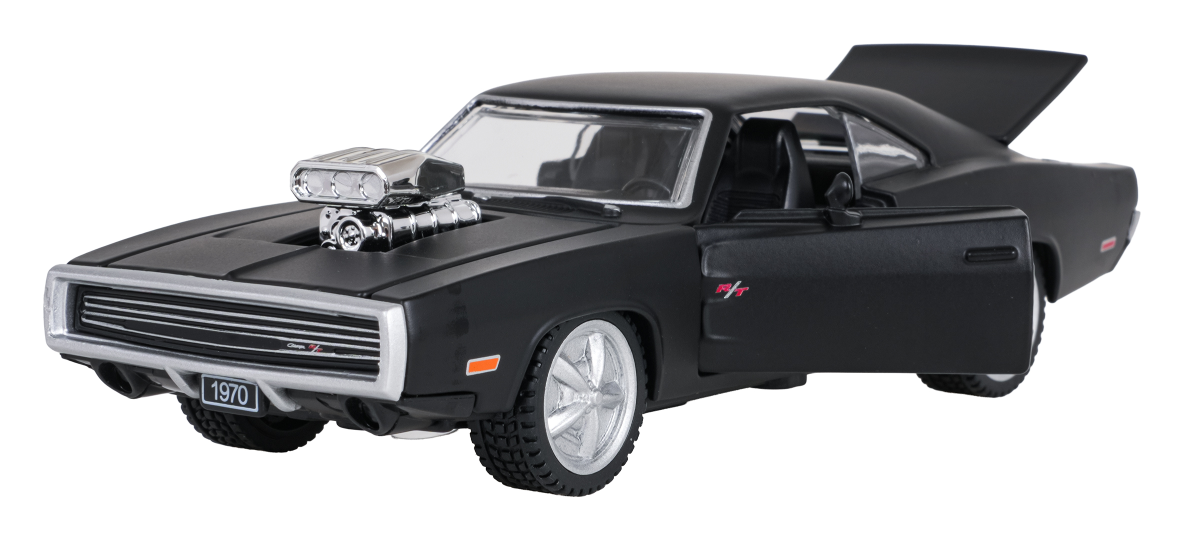 Metal Car 1:36 1970 Dodge Charger R/T Black RASTAR