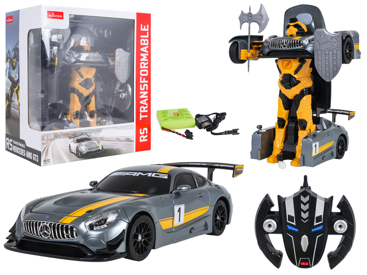 Car/Robot 2in1 R/C 1:14 Mercedes-AMG GT3 Gray RASTAR