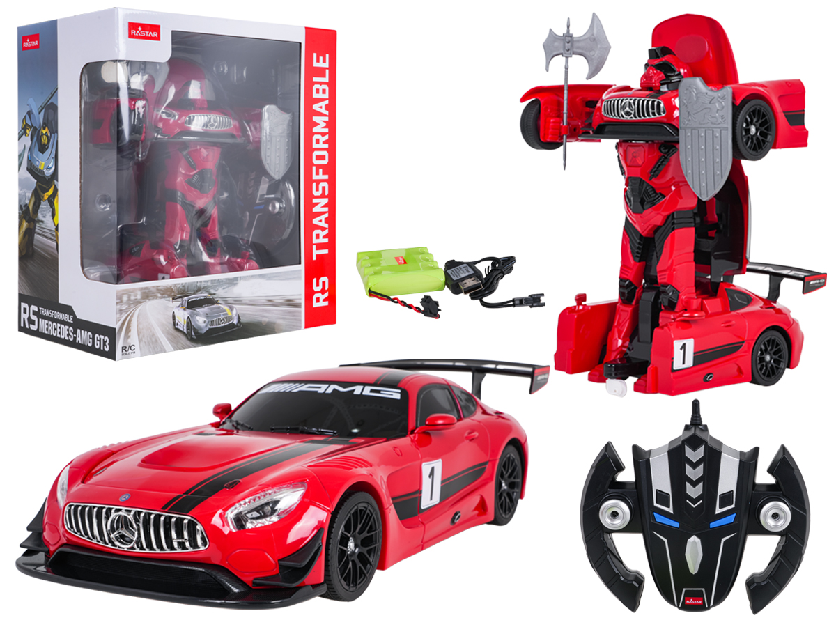 Car/Robot 2in1 R/C 1:14 Mercedes-AMG GT3 Red RASTAR