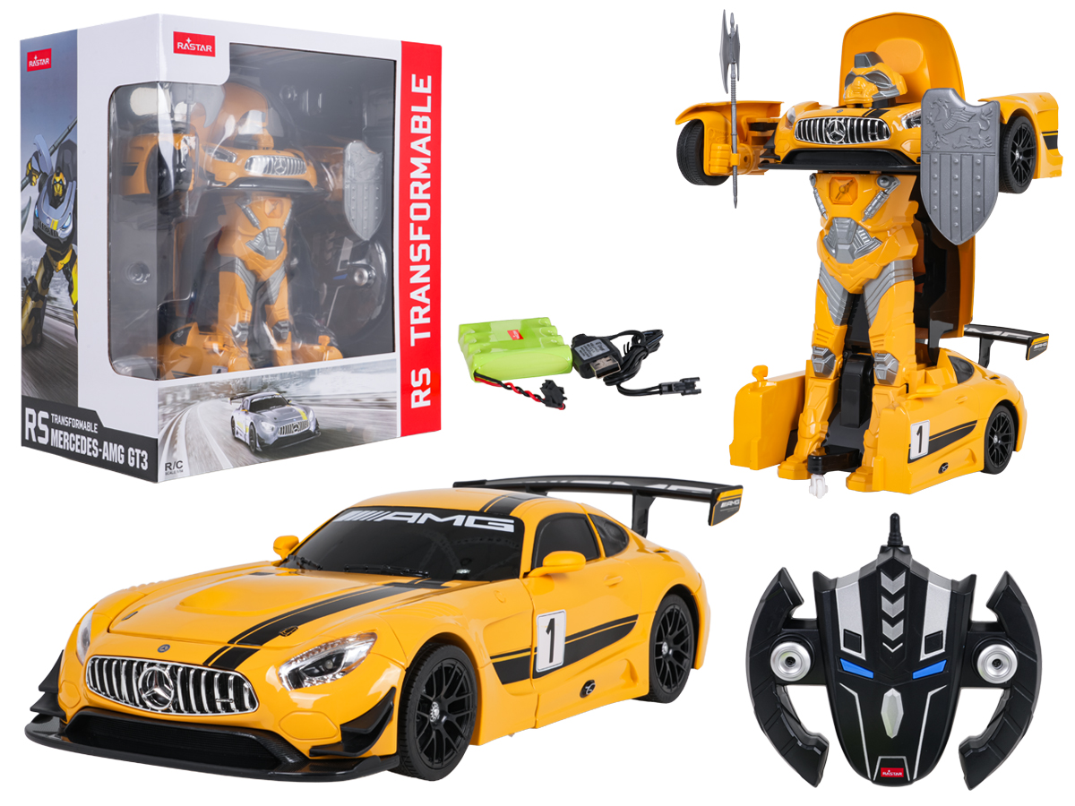Car/Robot 2in1 R/C 1:14 Mercedes-AMG GT3 Yellow RASTAR