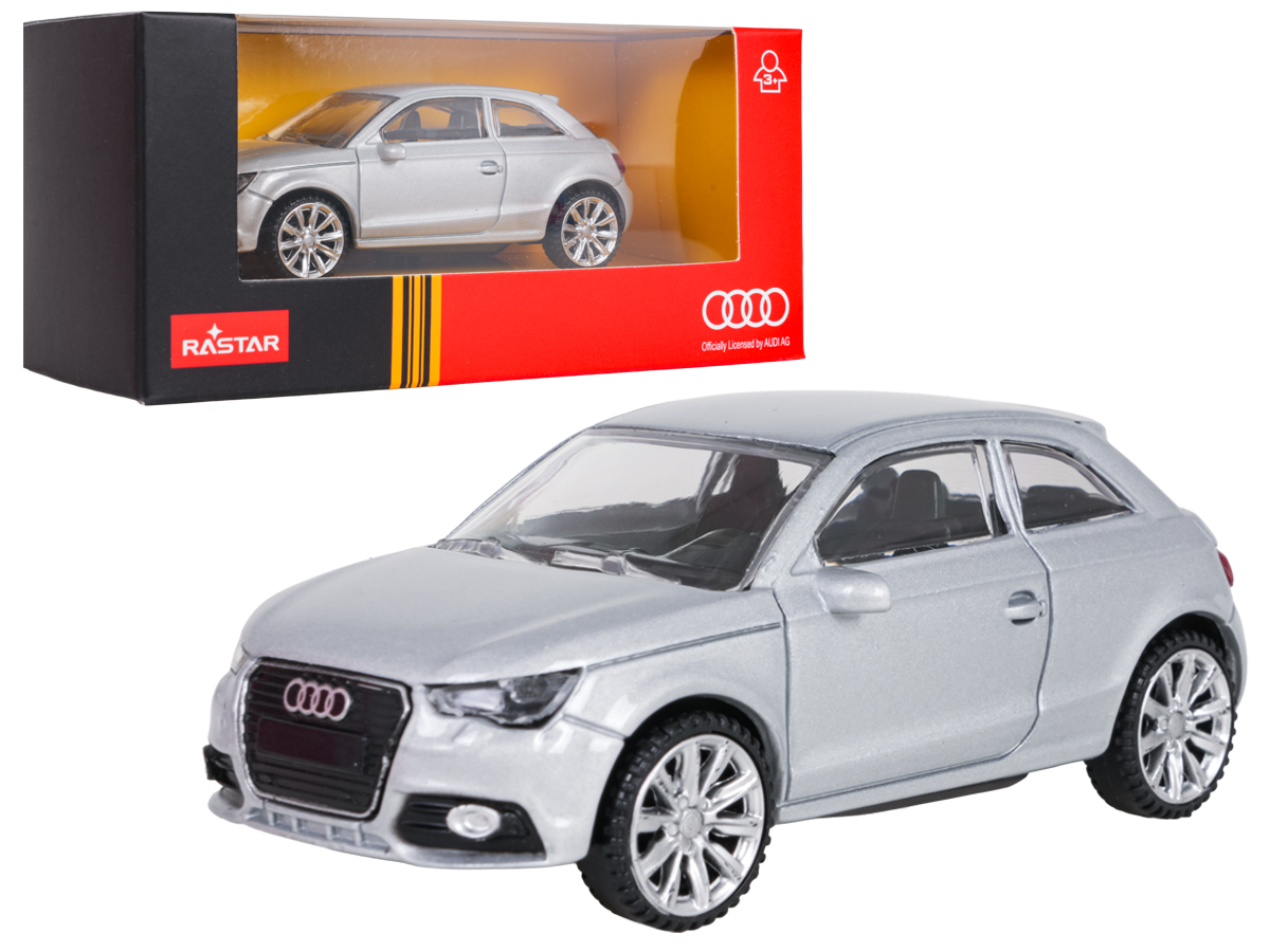 Metal Car 1:43 Audi A1 Silver RASTAR