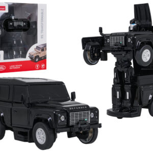 1:32 Scale 2-in-1 Car/Robot Land Rover Defender, Black, RASTAR