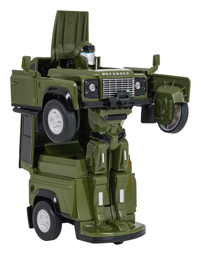 Metal Car/Robot 2in1 1:32 Land Rover Defender Green RASTAR