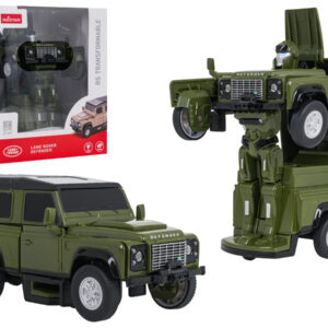 1:32 Scale 2-in-1 Car/Robot Land Rover Defender, Green, RASTAR