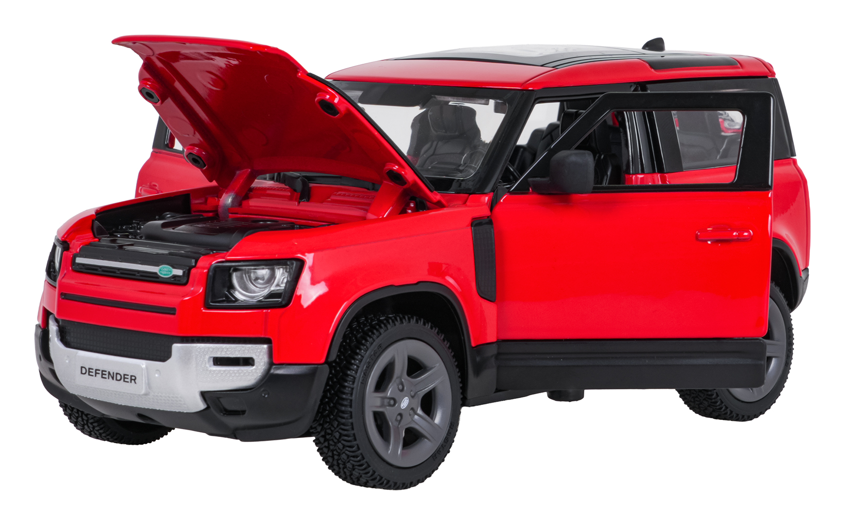 Metal Car 1:24 Land Rover Defender 90 Red RASTAR