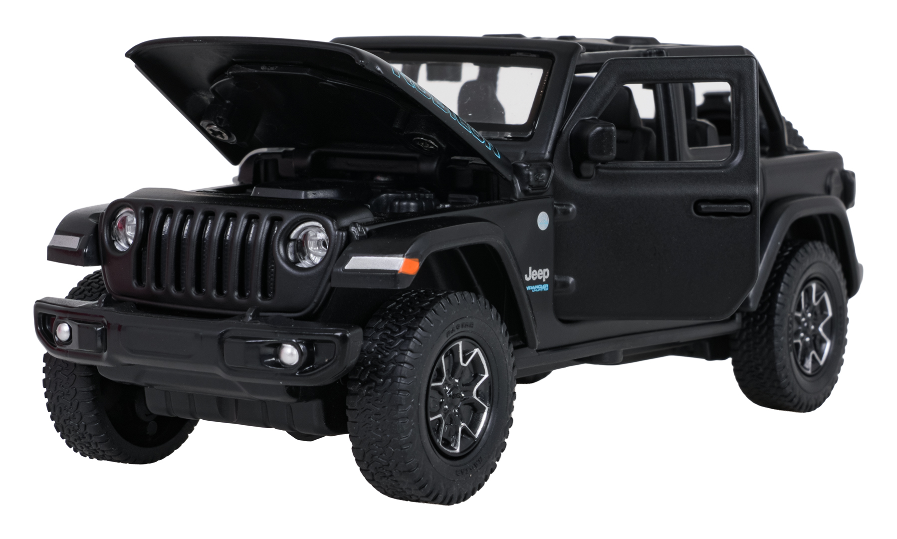 Metal Car 1:32 Jeep Wrangler Rubicon Black RASTAR