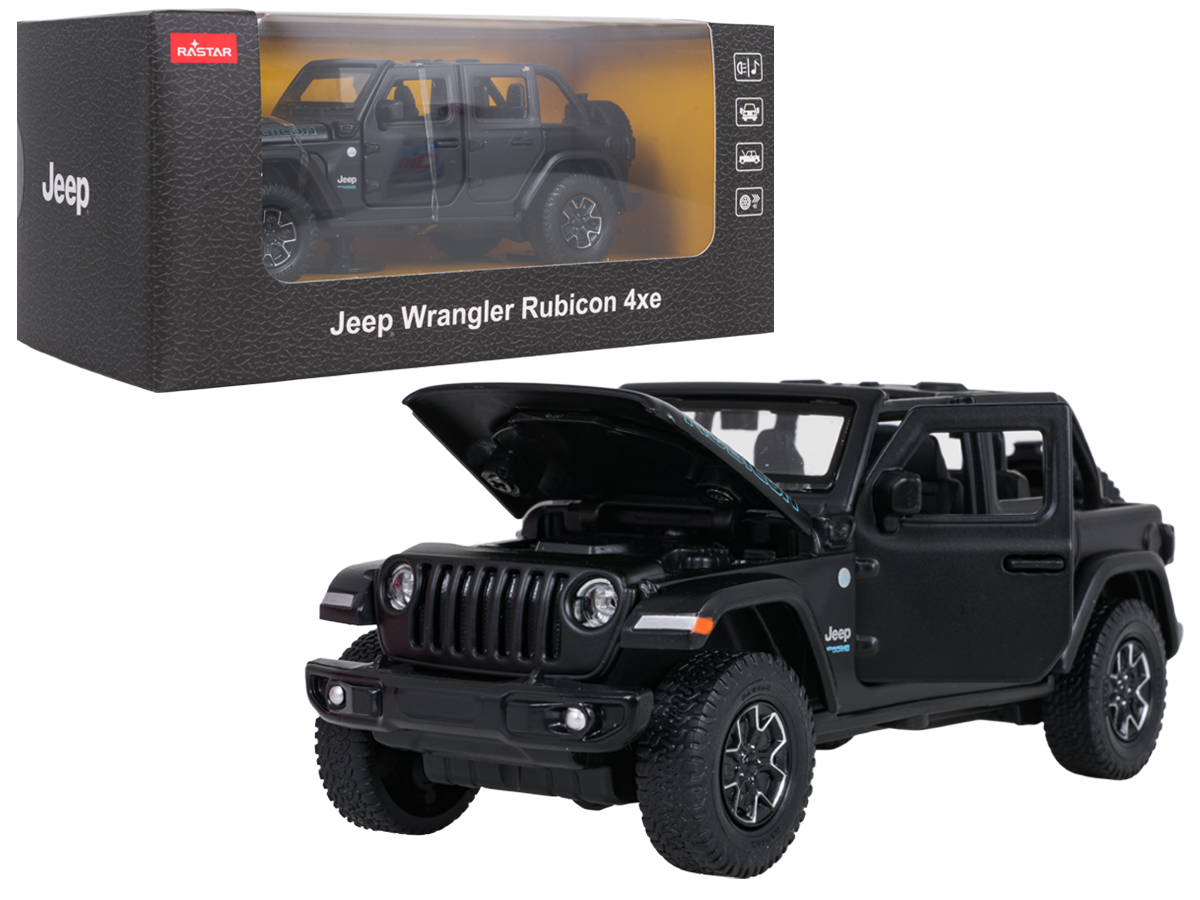 Metal Car 1:32 Jeep Wrangler Rubicon Black RASTAR