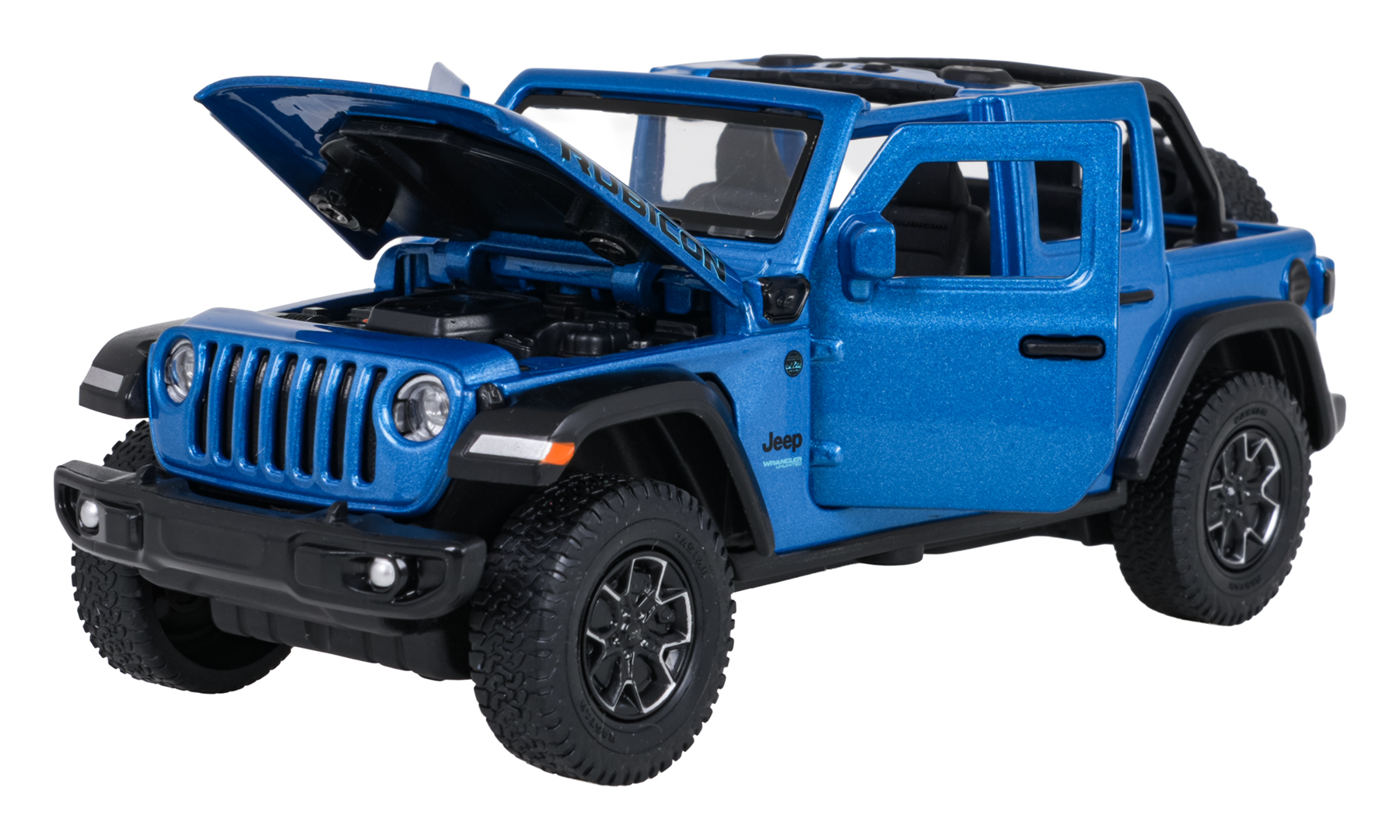 Metal Car 1:32 Jeep Wrangler Rubicon Blue RASTAR