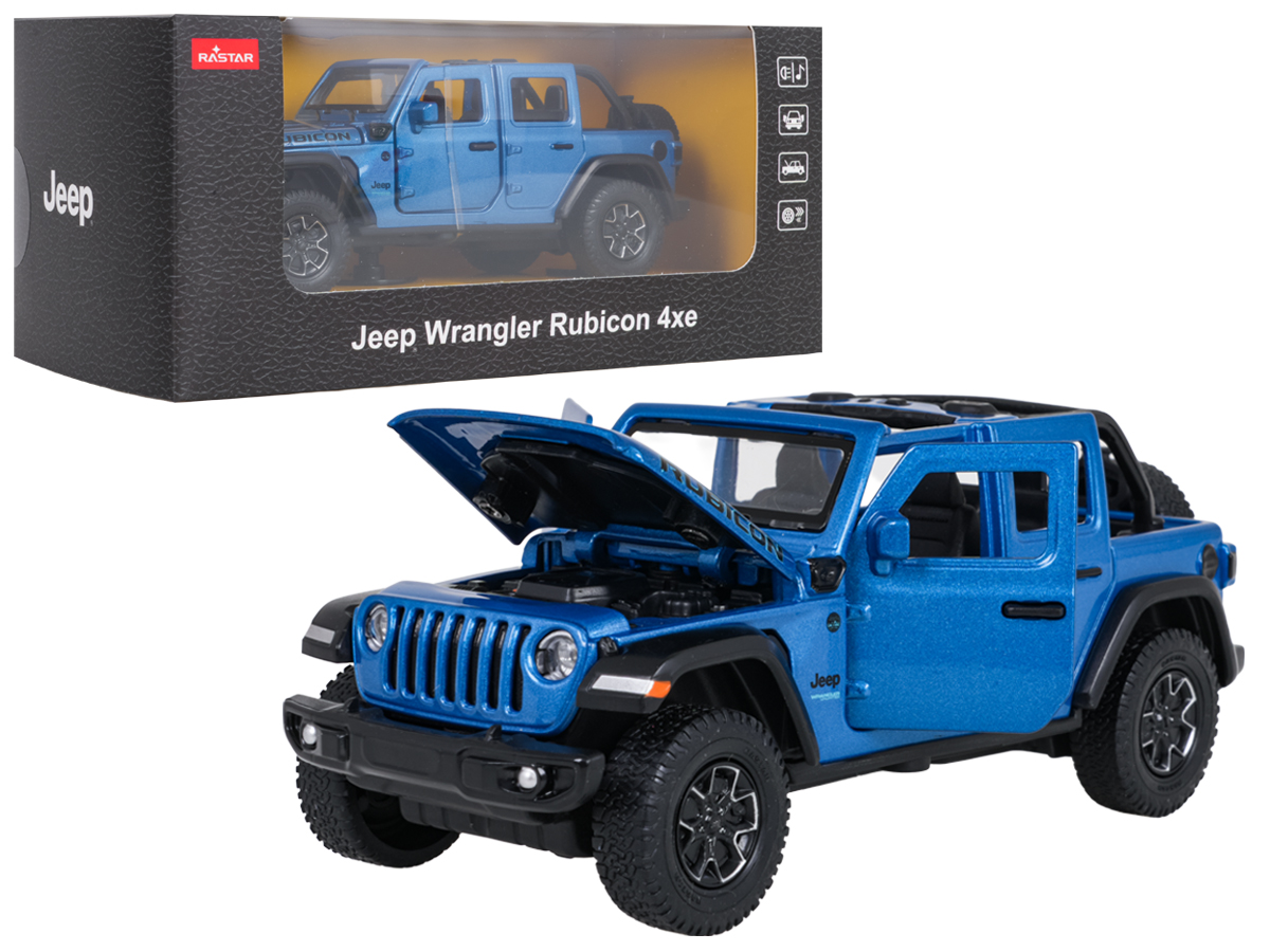 Metal Car 1:32 Jeep Wrangler Rubicon Blue RASTAR