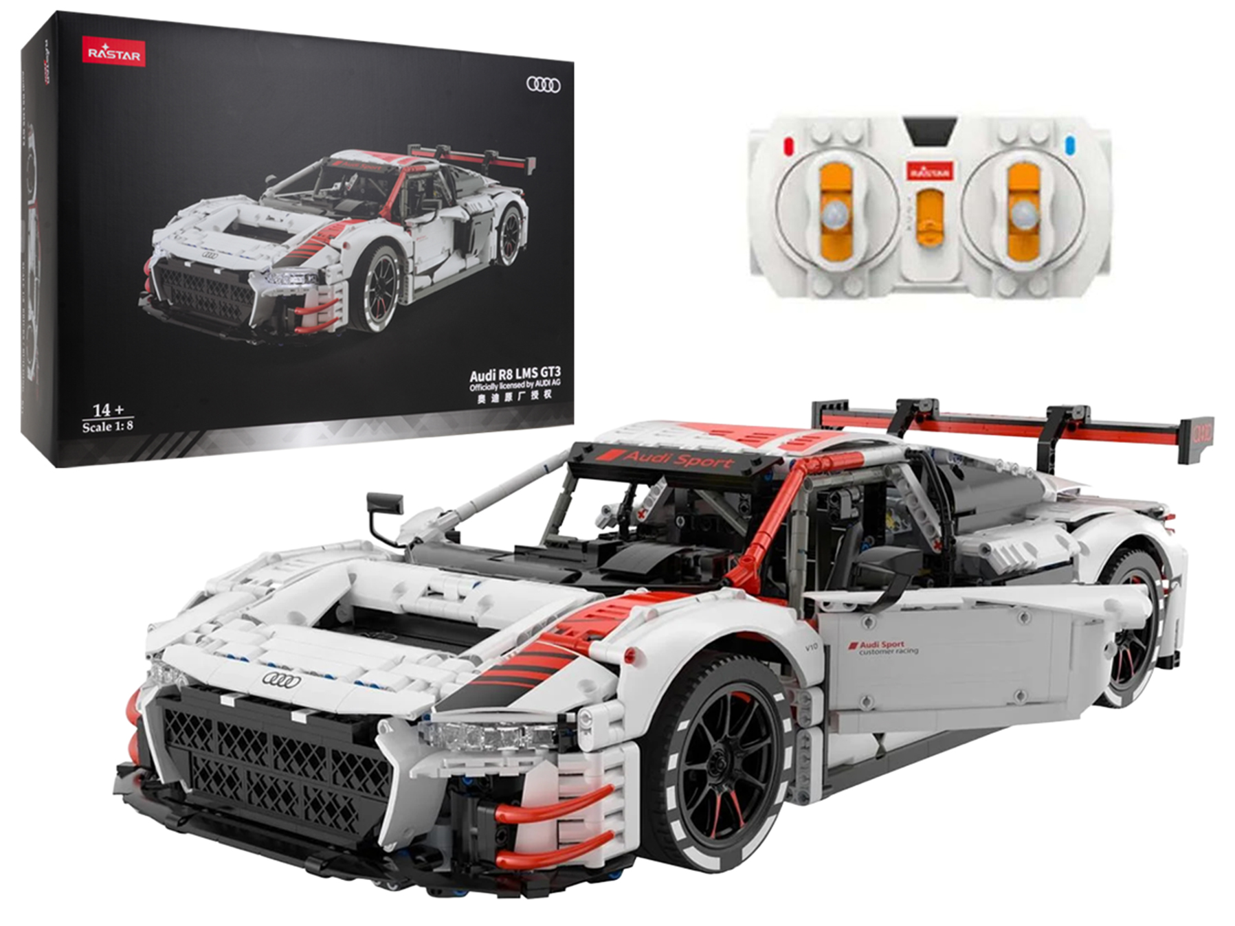 Car Blocks 1:8 Audi R8 LMS GT3 White RASTAR