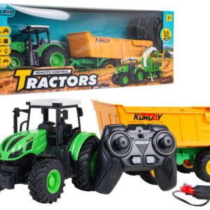Tractor with openable yellow semi-trailer R/C 1:24