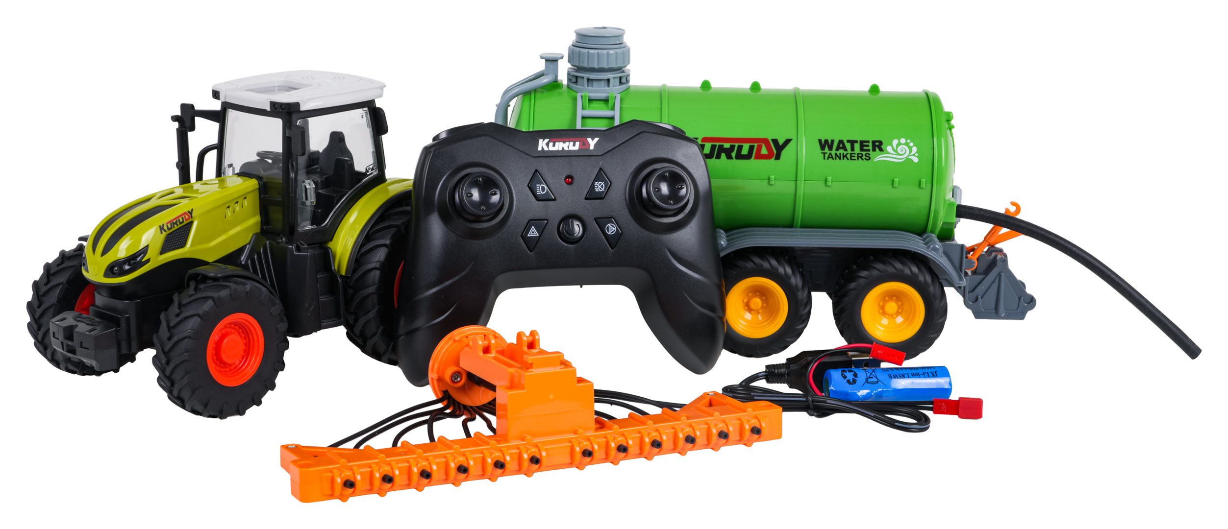 Green Barrel Tractor R/C 1:24