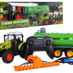 Zelena Barrel traktor R/C 1:24