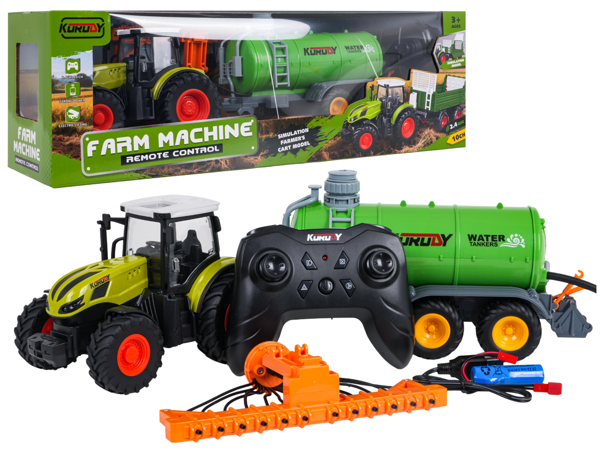 Green Barrel Tractor R/C 1:24
