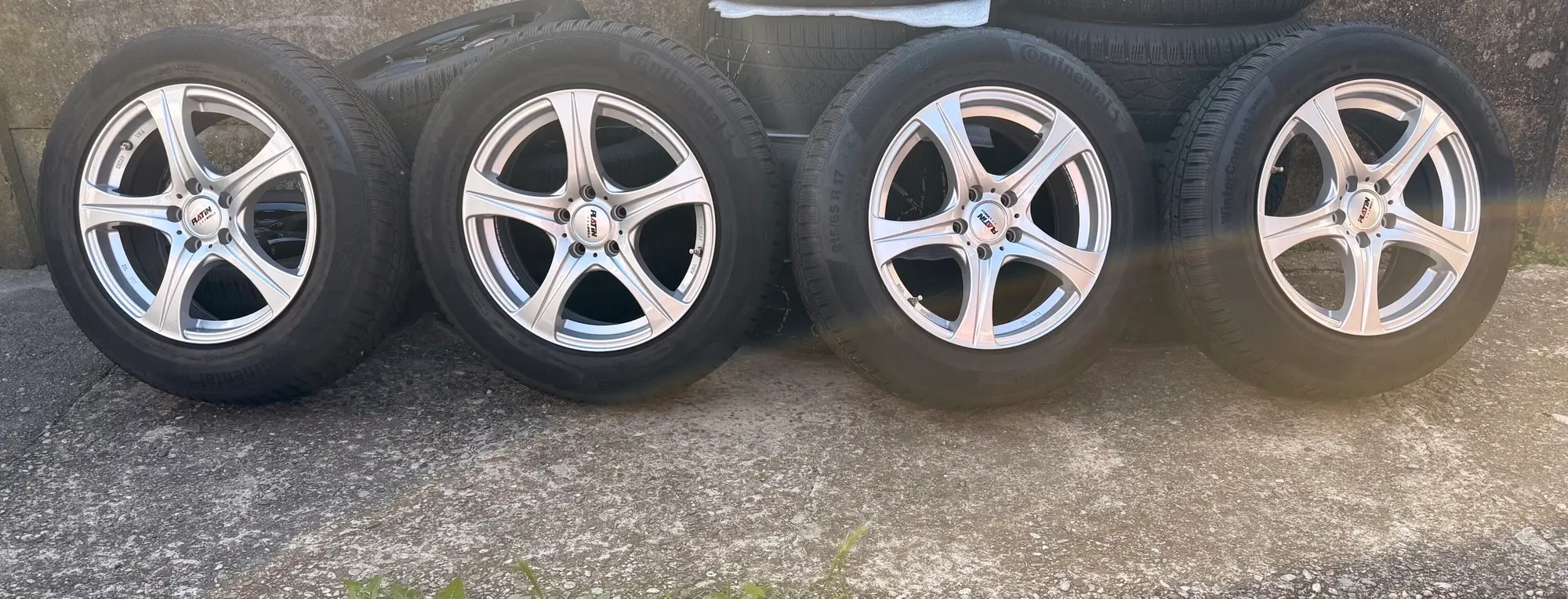 ALU FELGE PLATIN 17" 5X112 + TPMS GUME ZIMSKE 215-65-R17