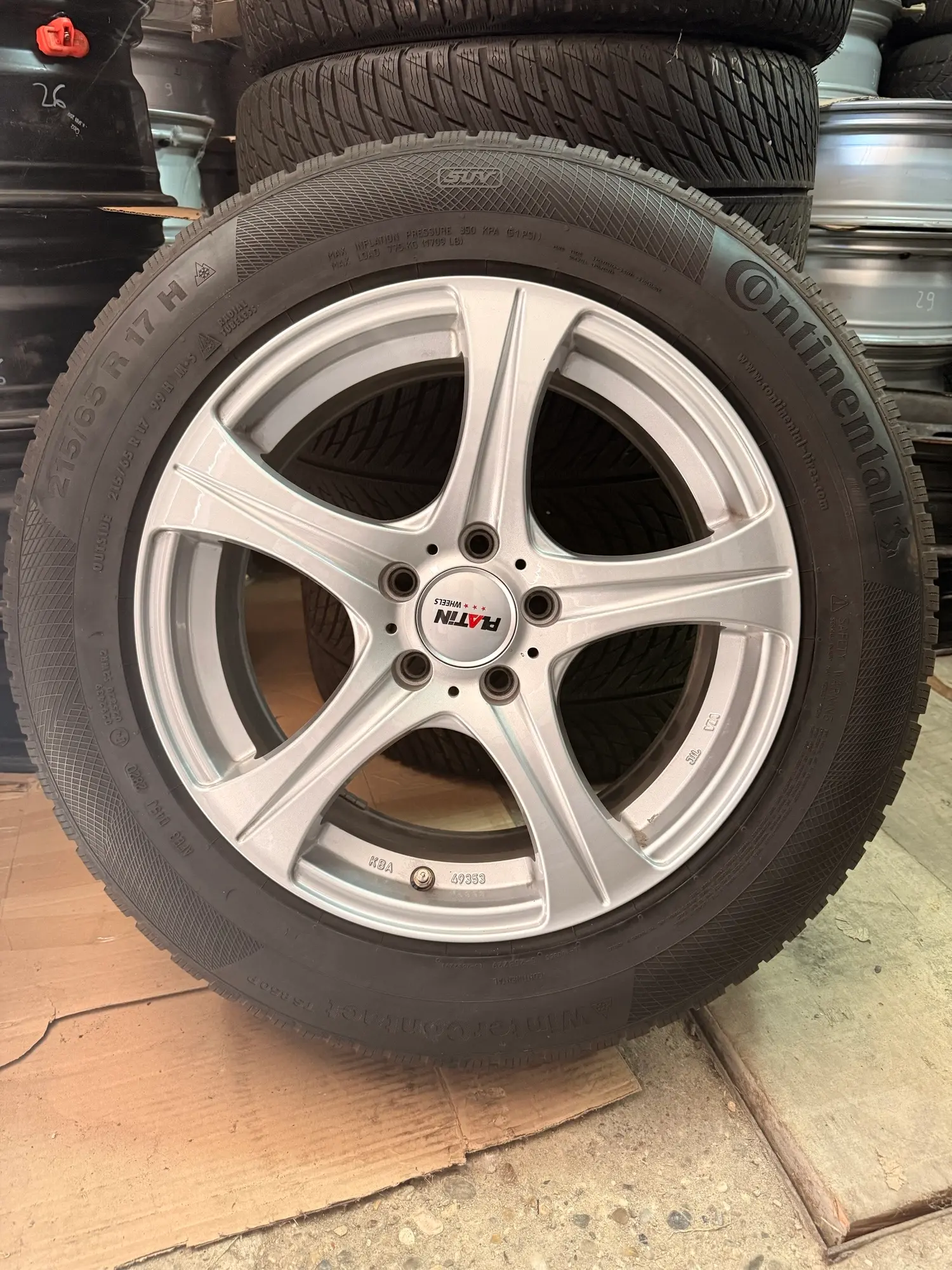 ALU FELGE PLATIN 17" 5X112 + TPMS GUME ZIMSKE 215-65-R17 - Slika 3