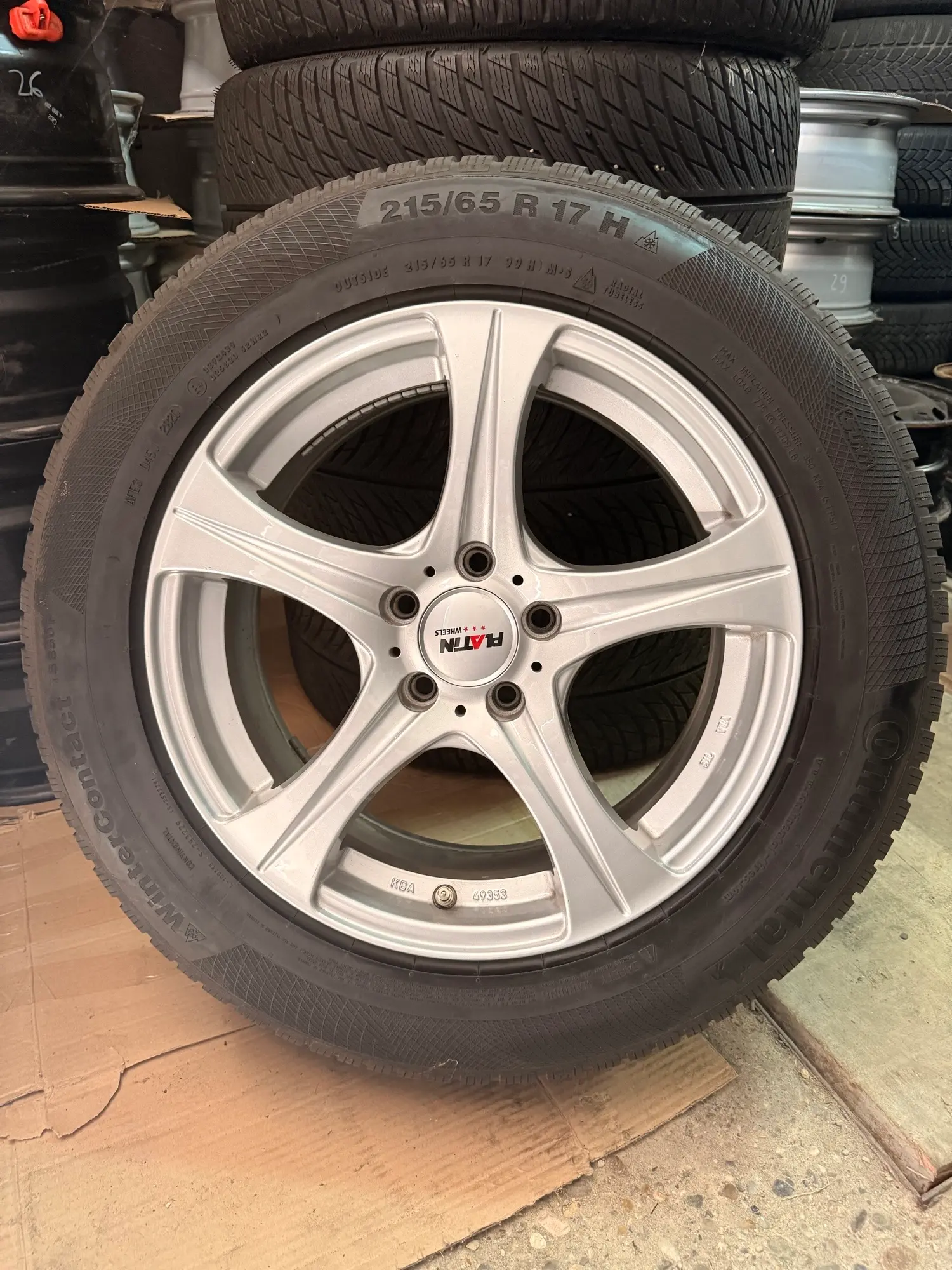 ALU FELGE PLATIN 17" 5X112 + TPMS GUME ZIMSKE 215-65-R17 - Slika 5