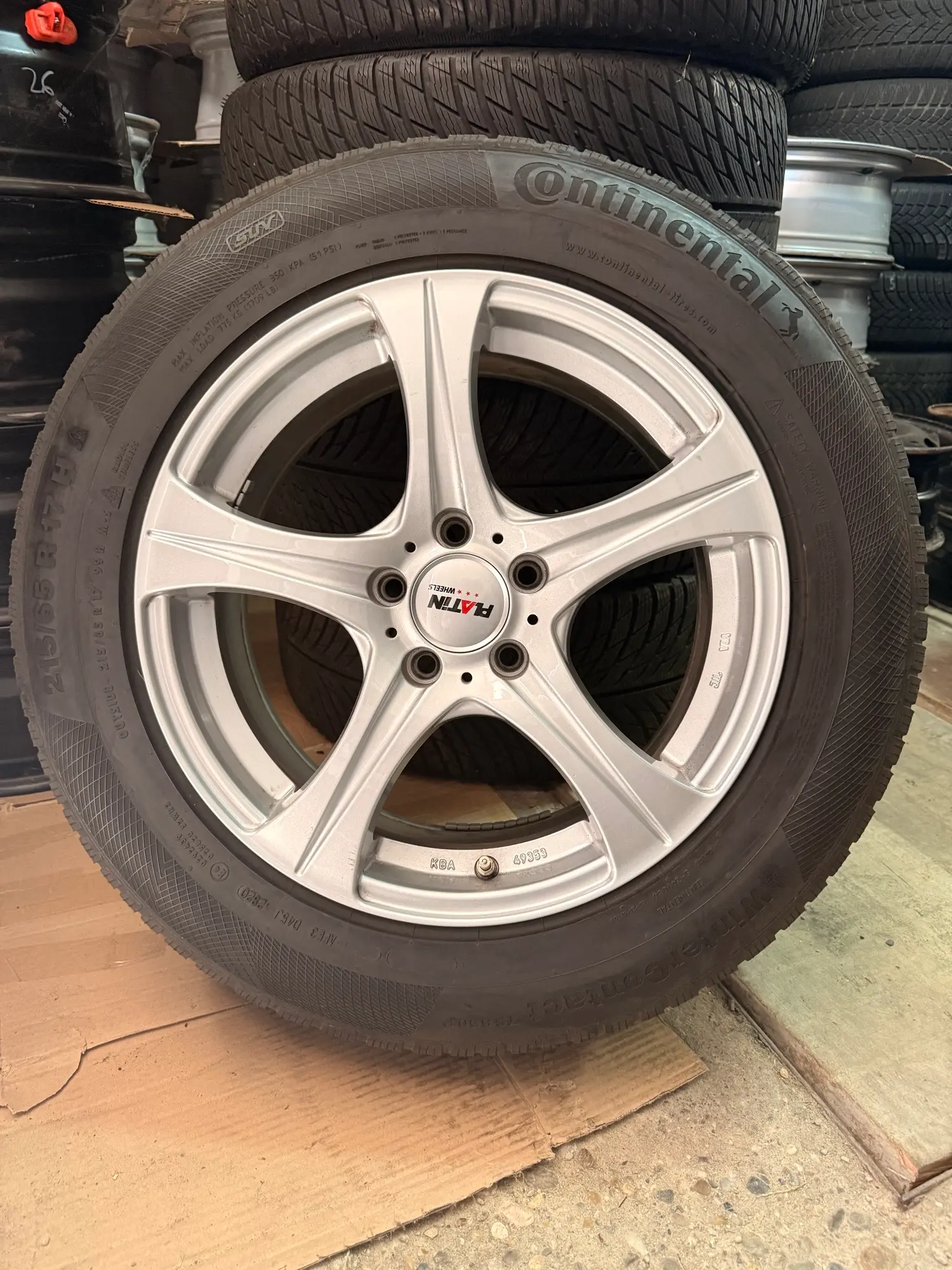 ALU FELGE PLATIN 17" 5X112 + TPMS GUME ZIMSKE 215-65-R17 - Slika 6