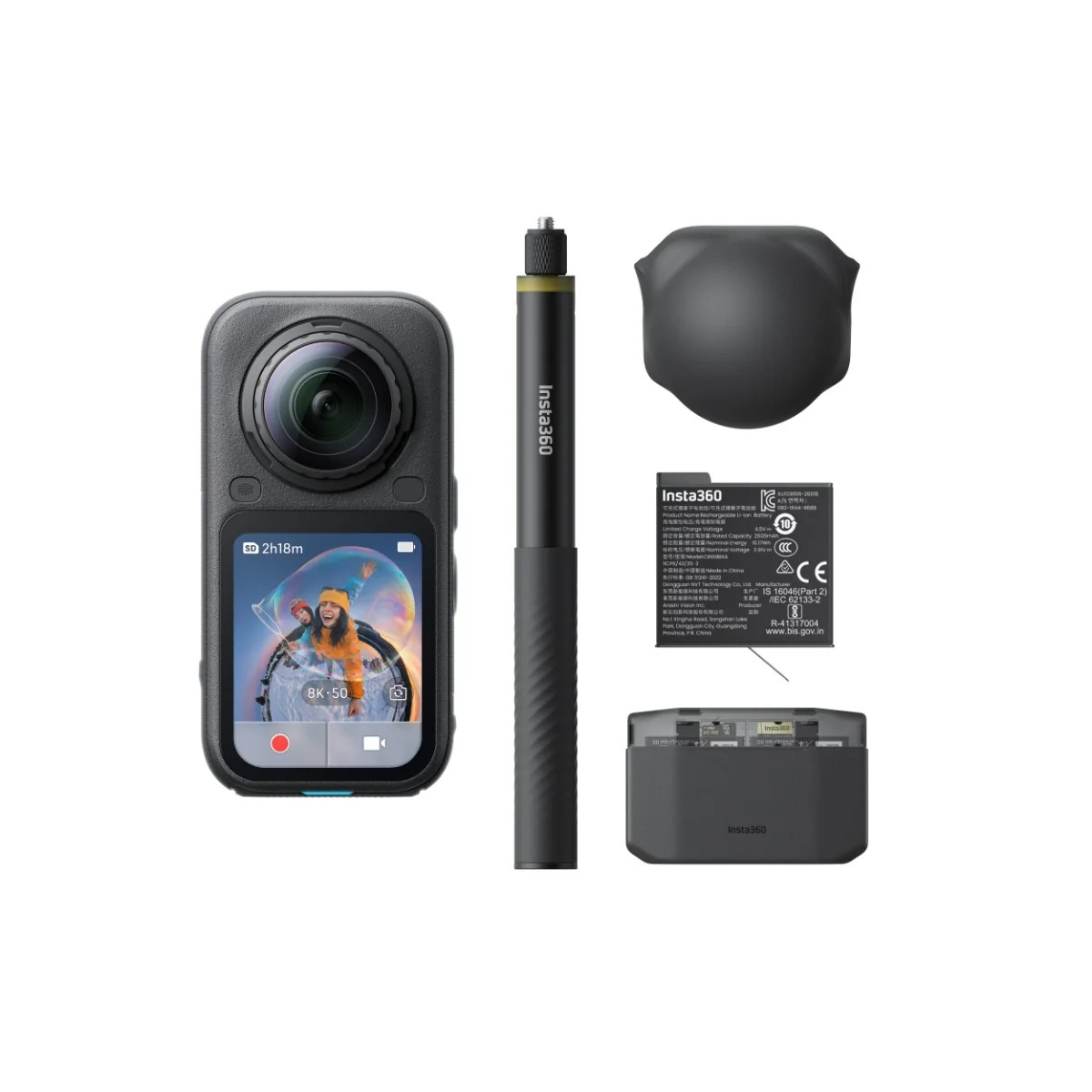 Insta360 X6 Midnight Black Essentials paket akcijska kamera - Slika 7