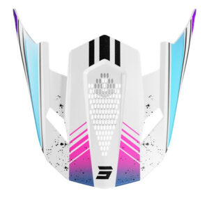 Helmet peak SHOT LITE RACING white / pink pearly