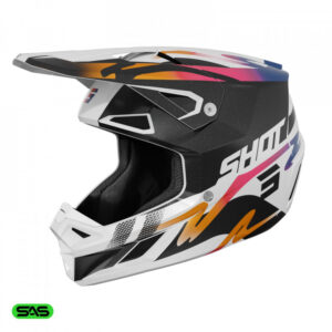 kaciga SHOT SPEED WAVE crna / bijela biserni L