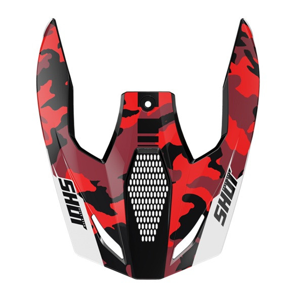 Helmet peak SHOT FURIOUS FLASH red glossy