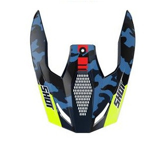 Helmet peak SHOT FURIOUS KID FLASH blue / neon yello glossy