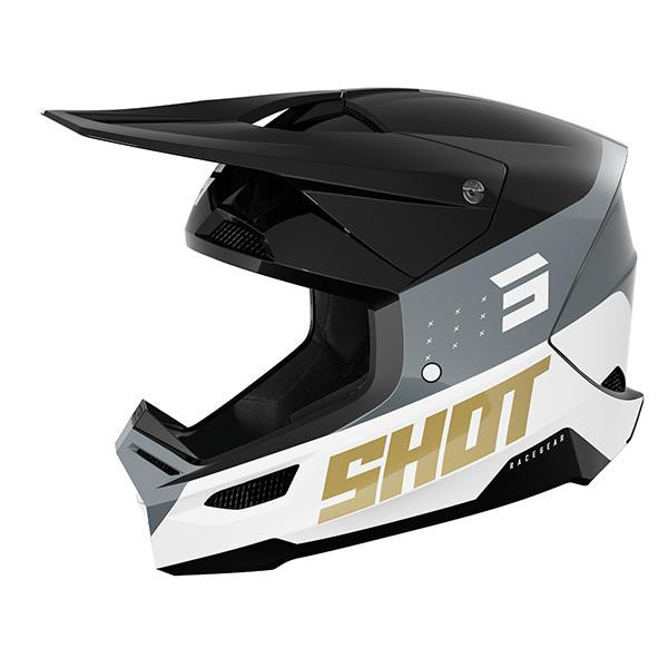 Helmet SHOT FURIOUS LEAGUE black gold glossy XS