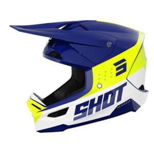 Helmet SHOT FURIOUS LEAGUE blue neon yellow glossy L