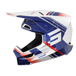 kaciga SHOT FURIOUS MIRAGE plava crvena biserni M
