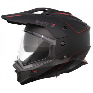 kaciga SHOT TREK MAX VISION RALLY crna / crvena mat XS