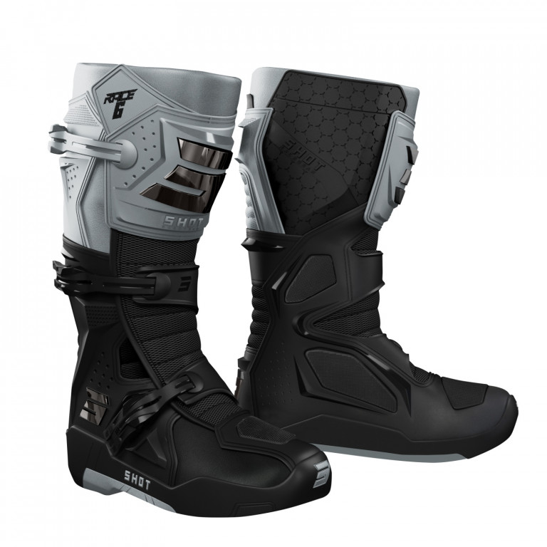 Čizme SHOT RACE 6 black / grey / chrome 39