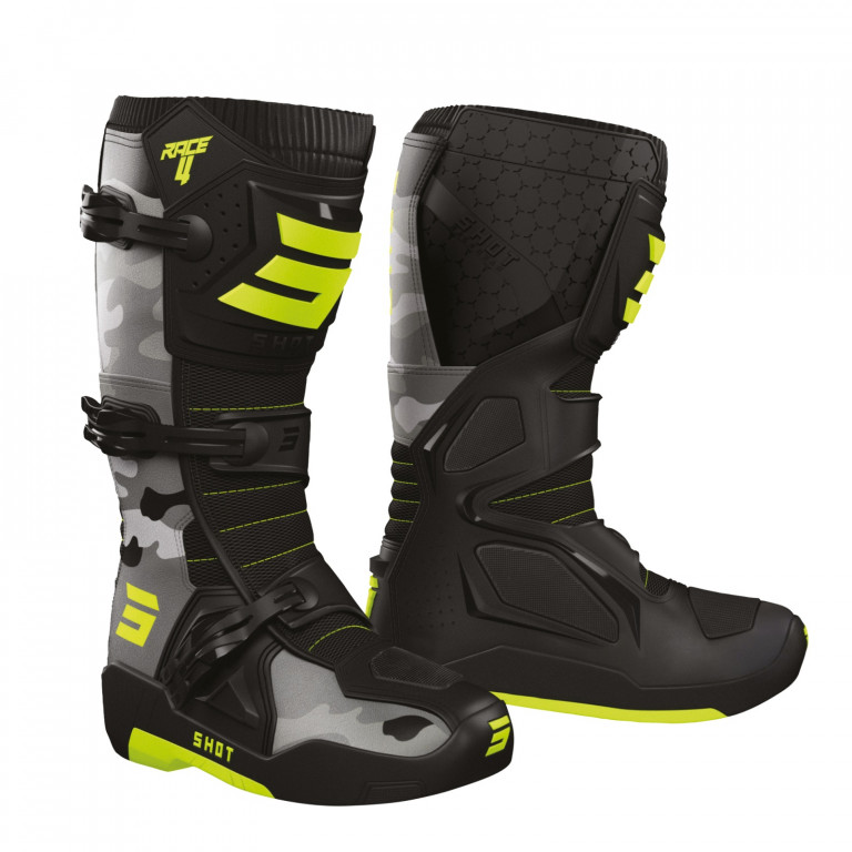 Čizme SHOT RACE 4 camo / neon yellow 39