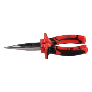 NEO Produžena ravna kliješta 160mm VDE, (6 “), crv, polirana