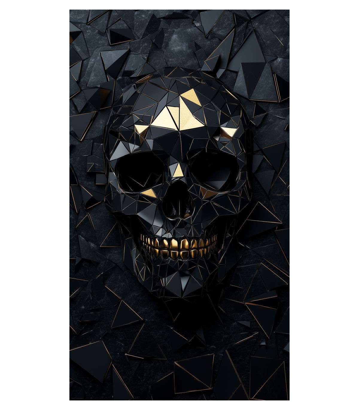 Sticker on the side b posts of the car - the skull
