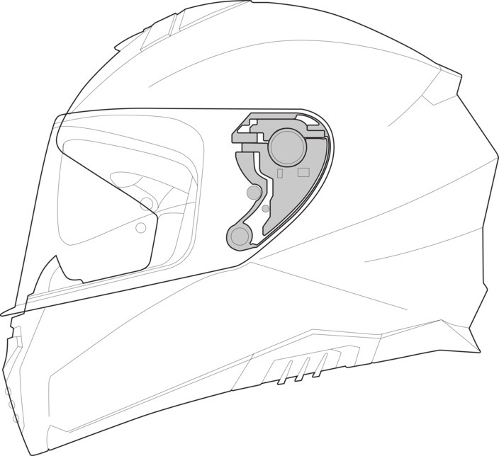 Visor mechanism cover GMS ART.CODE.E1