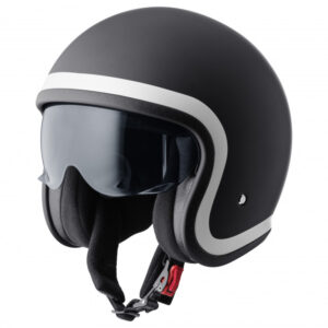 Jet helmet GMS RIDE matt black-white 2XL