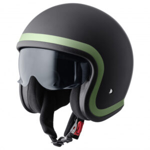 Jet helmet GMS RIDE black-dark green 2XL