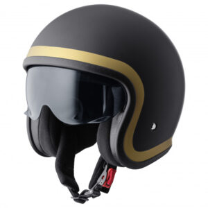 Jet helmet GMS RIDE matt black-gold XL
