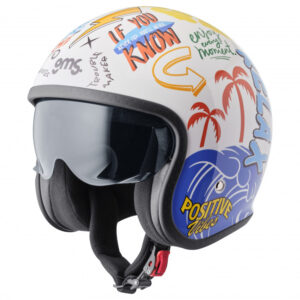 Jet helmet GMS RIDE & SURF white-yellow-blue 2XL