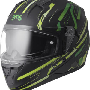 Full face helmet GMS HEXAGO graphic green 2XL